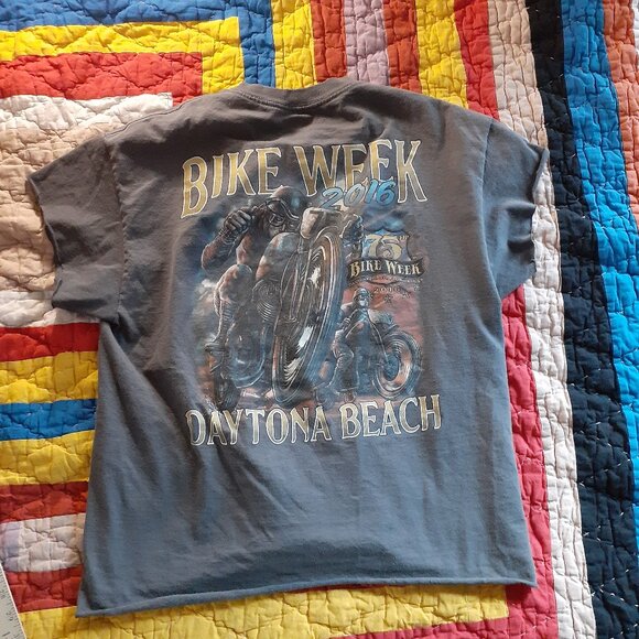 2016 Bikeweek T-Shirt Size Large (L) Cropped - Picture 2 of 7